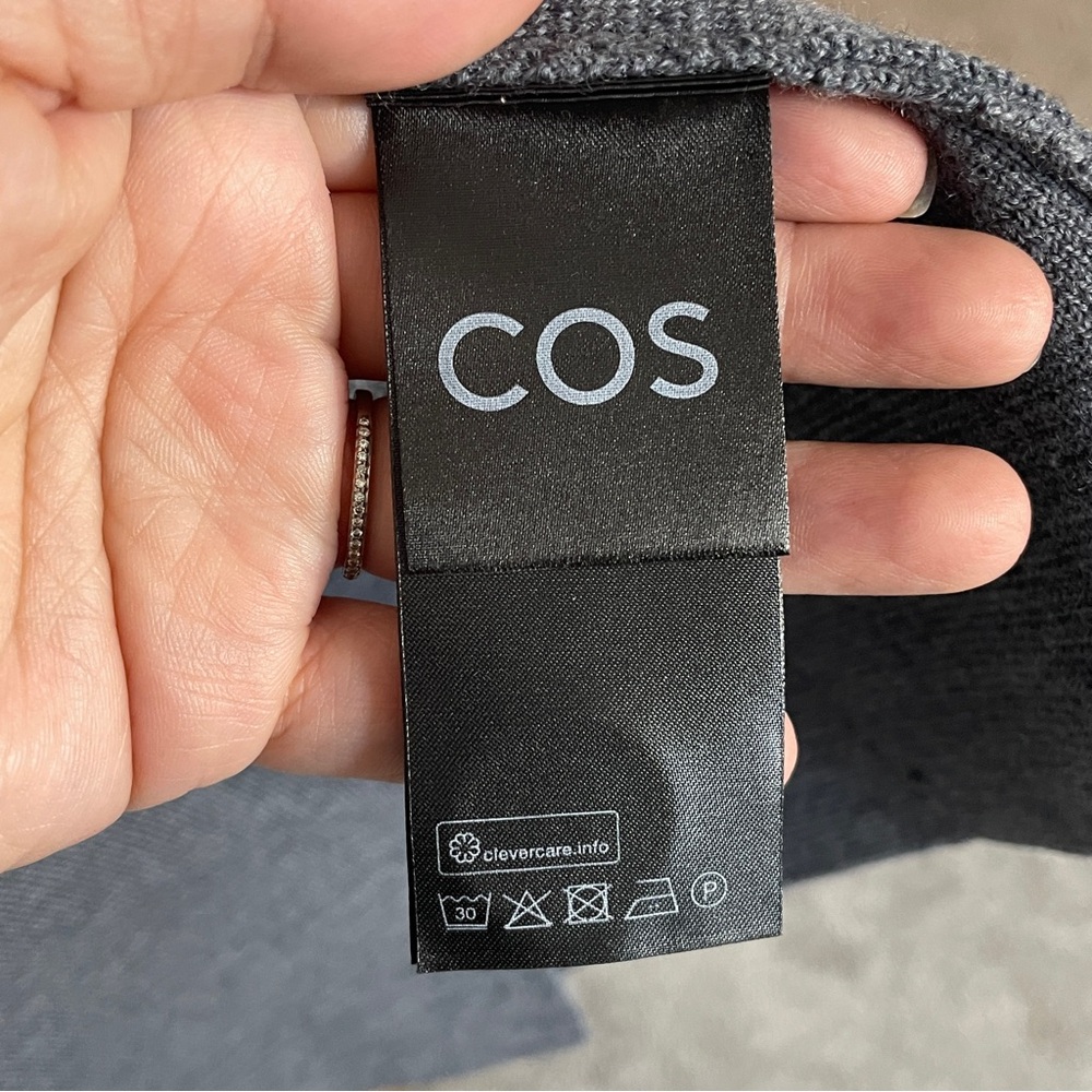 COS Women's Gray Knitted Waisted Blazer 100% Wool Size Small - Picture 6 of 14